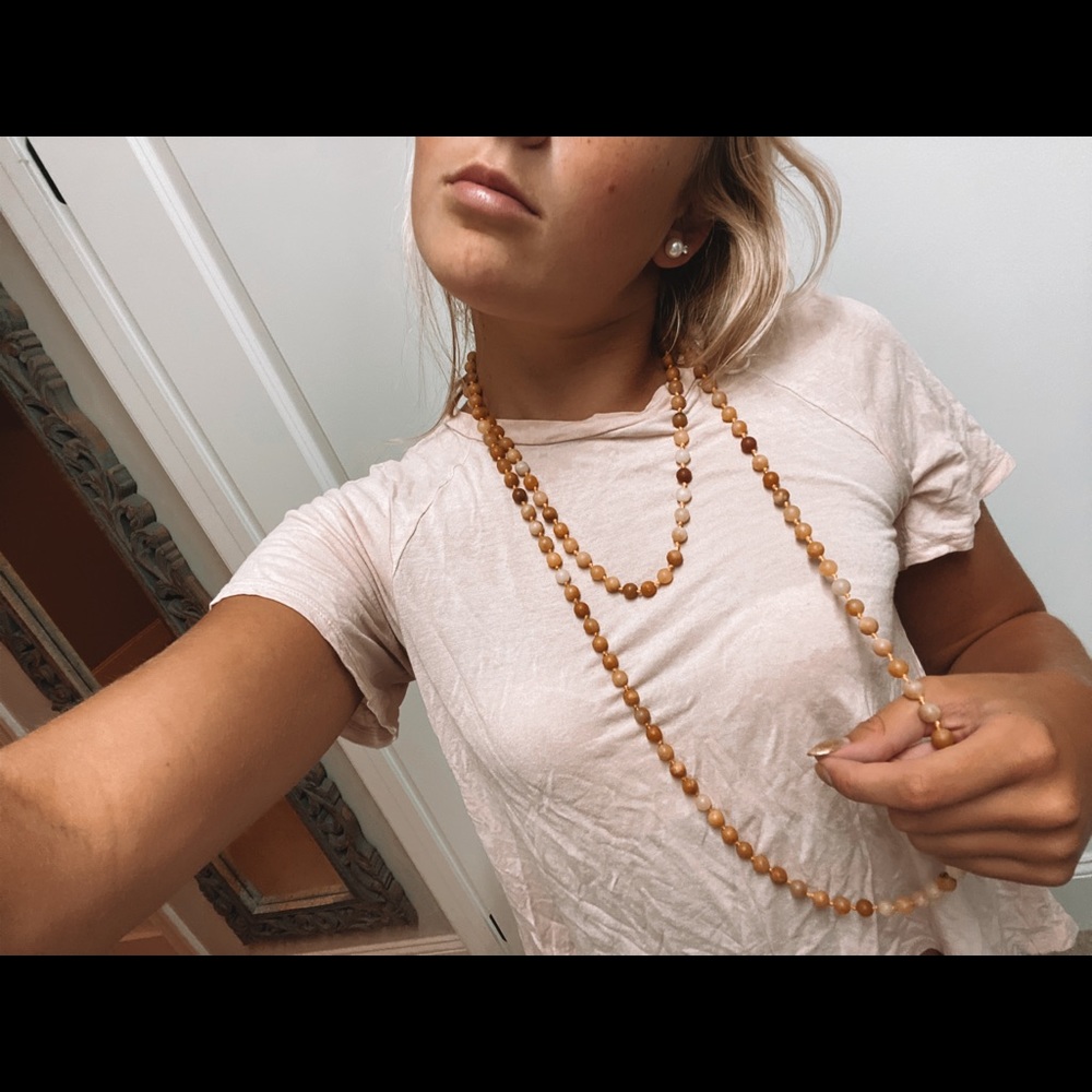 yellow beaded layering necklace!! price negotiable